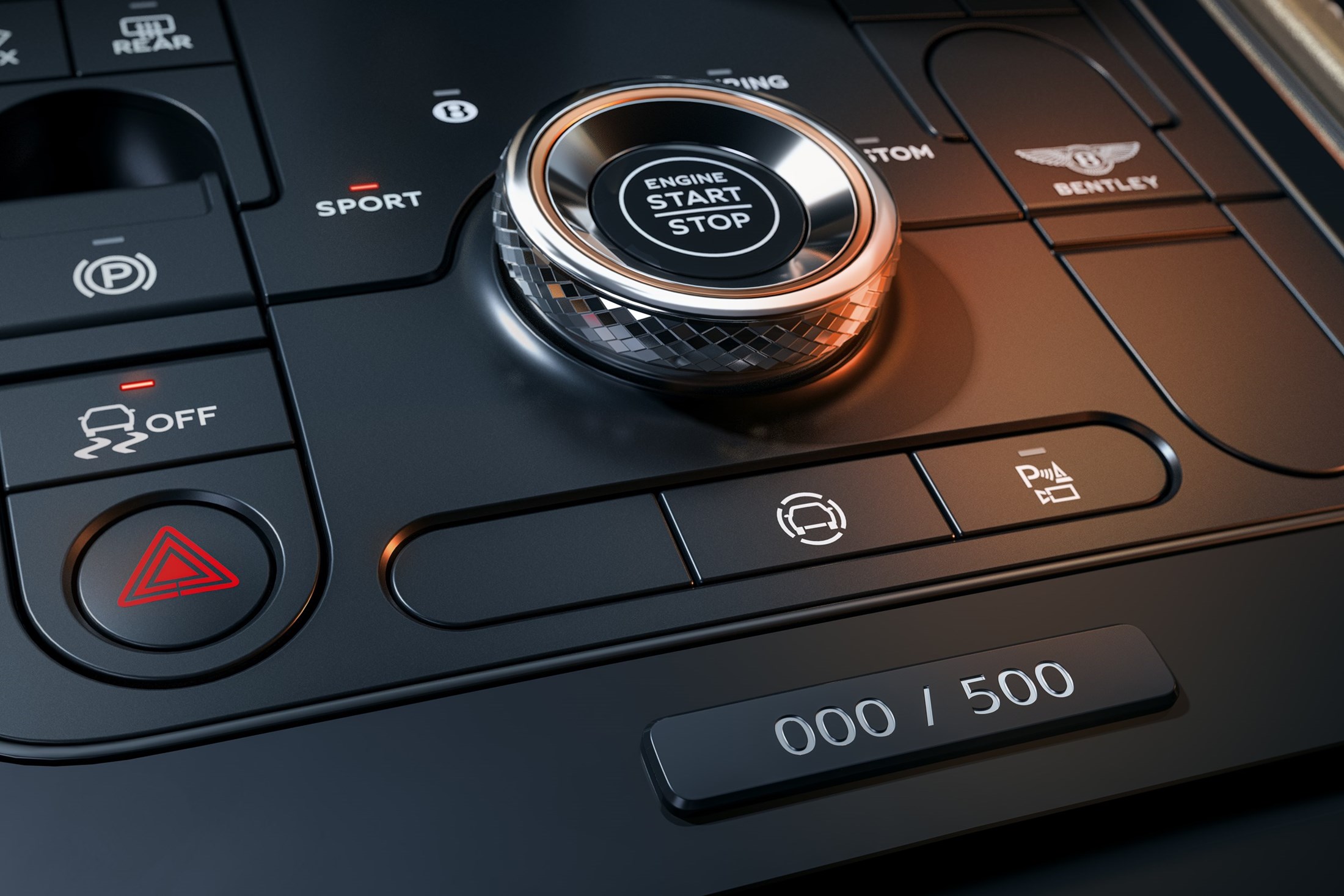 Marcação de apresentação 000 de 500 no Bentley Supersports