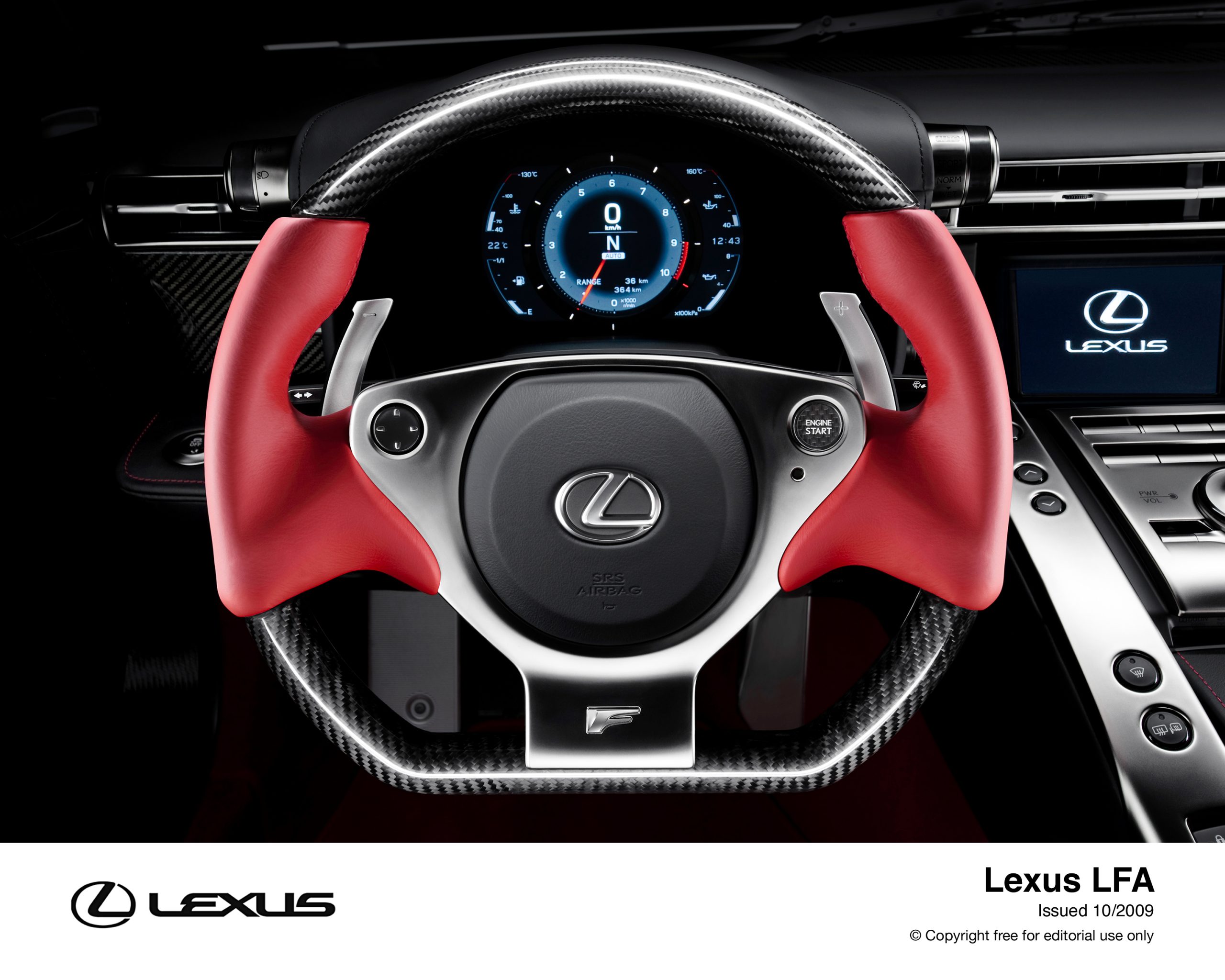Conta-rotações TFT do Lexus LFA