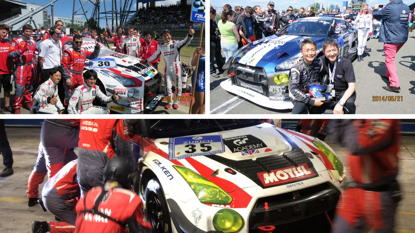 O GT-R em competição, incluindo Super GT e GT3. Crédito/fonte: Nissan Motor Corporation, retrospectiva oficial do R35.