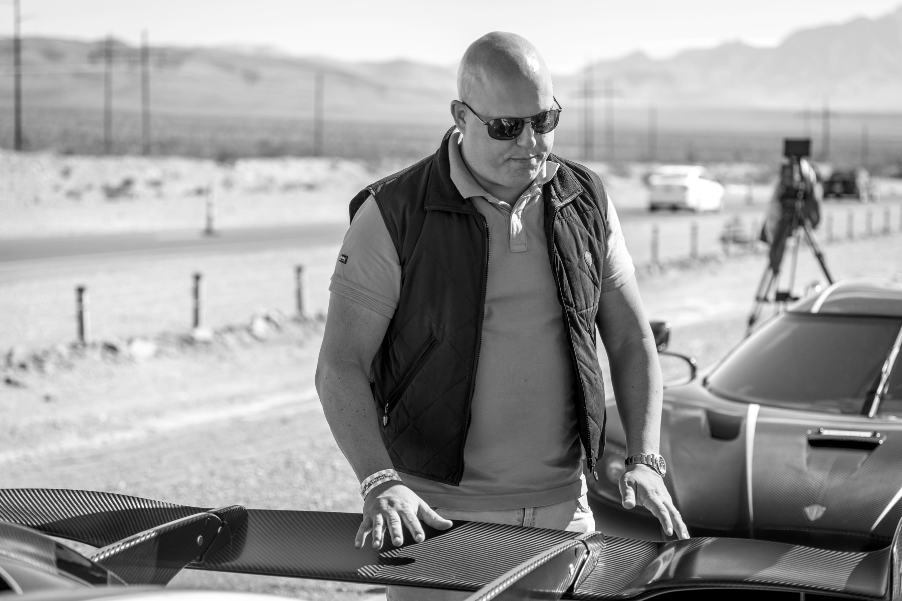 Christian von Koenigsegg, num retrato identificado pela marca como realizado no Nevada.