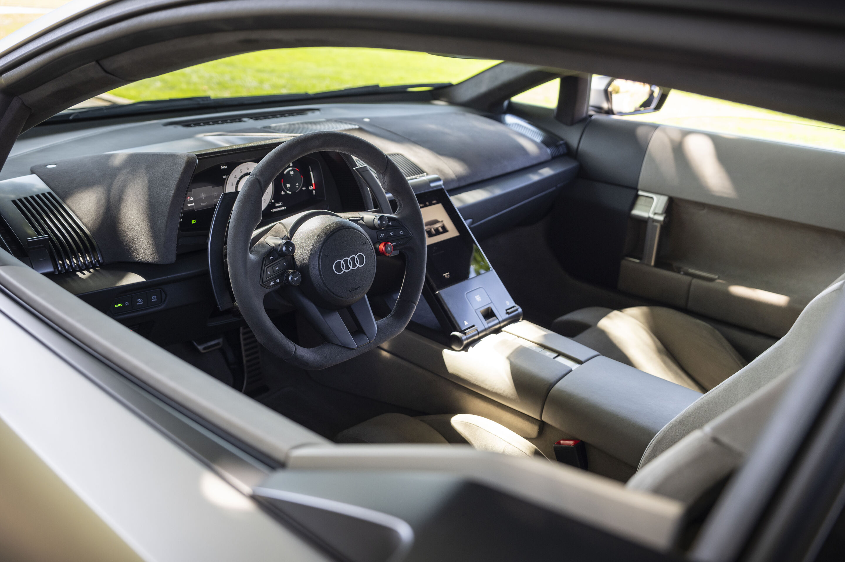 Habitáculo do Audi Nuvolari na apresentação norte-americana, 2026.